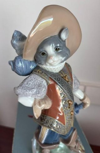 Figura Lladro Gato con Botas Original Caja
