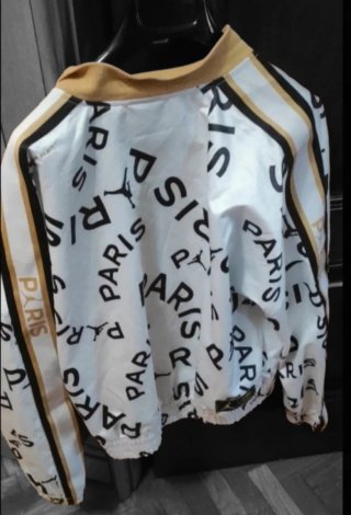 Chaqueta Bomber Jordan PSG Paris Blanca Dorada