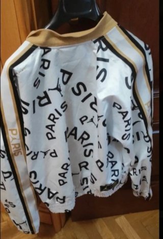 Chaqueta Bomber Jordan PSG Paris Blanca Dorada