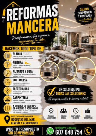 Reformas mancera todo tipo de arreglos y reformas