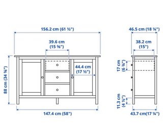 Aparador IKEA HEMNES Blanco
