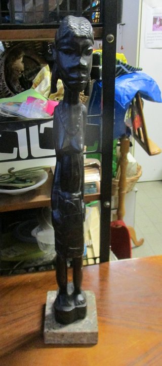 Statua donna africana ebano cm. 10 x 11 x h.