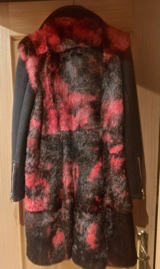 Abrigo Bimba y Lola Piel Efecto Pelo Talla XS