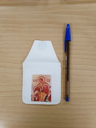 Rosariera con imagen religiosa