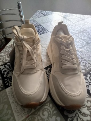 Zapatillas Zara Beige/Gris Talla 39
