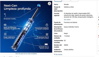 Cepillo de Dientes Eléctrico Rotativo con Cabezal