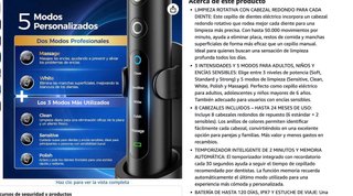 Cepillo de Dientes Eléctrico Rotativo con Cabezal