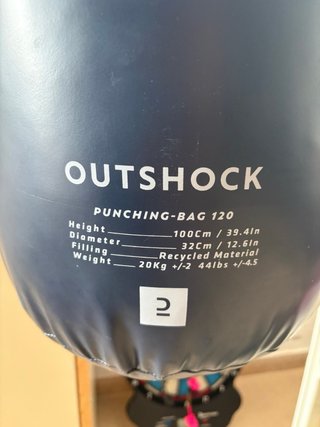 Saco Boxeo Outshock Decathlon azul marino