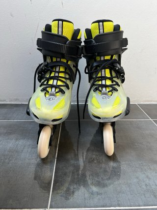 Patines Rollerblade X color amarillo. Con muy poco