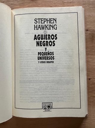 Agujeros Negros - Stephen Hawking (Plaza & Janés)