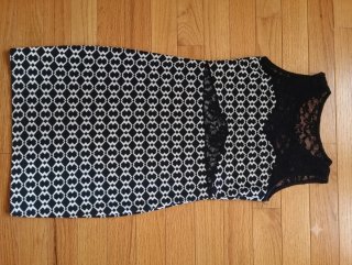 Vestito fantasia bianco e nero
