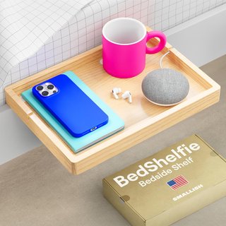 BedShelfie Estantería Negra para Mesita Noche