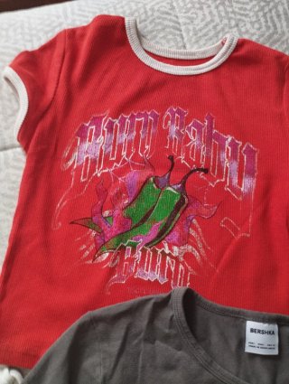 Lote 5 Camisetas Crop Mujer