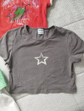 Lote 5 Camisetas Crop Mujer