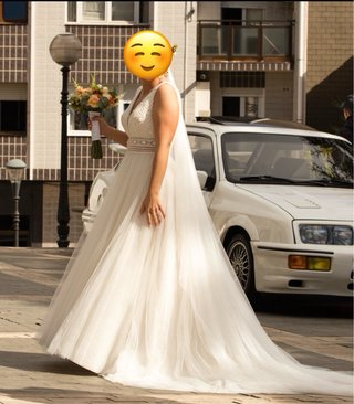 Vestido de Novia Fara Sposa Talla 8,talla 38 españ