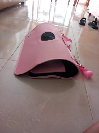Bolso transporte mascotas rosa