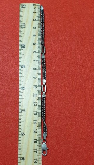 Pulsera Vintage Doble Cordón en Plata 925 Pavonada