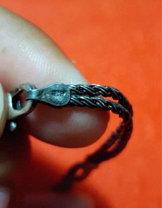 Pulsera Vintage Doble Cordón en Plata 925 Pavonada