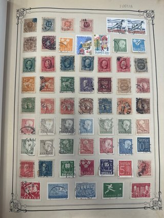 Sellos antiguos Polonia, San Marino y Suecia
