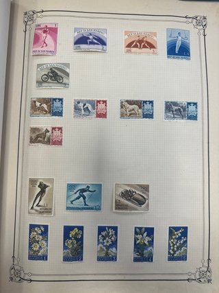 Sellos antiguos Polonia, San Marino y Suecia
