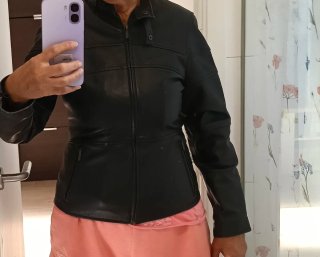 Chaqueta Biker Negra Mujer