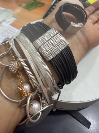Pulsera y Anillo Tous Cuero Negro y Plata