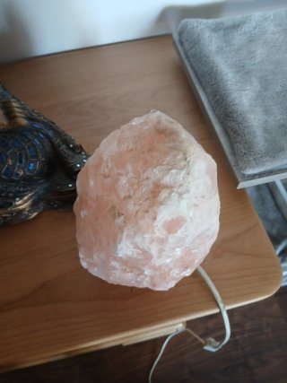 Lámpara de sal rosa natural