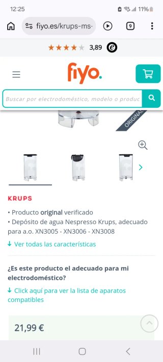 Repuestos Cafetera Krups Nespresso