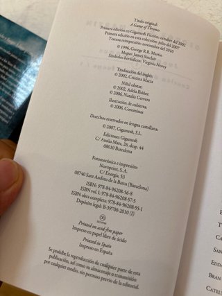 Juego de Tronos Canción de Hielo y Fuego 1 (2 vols