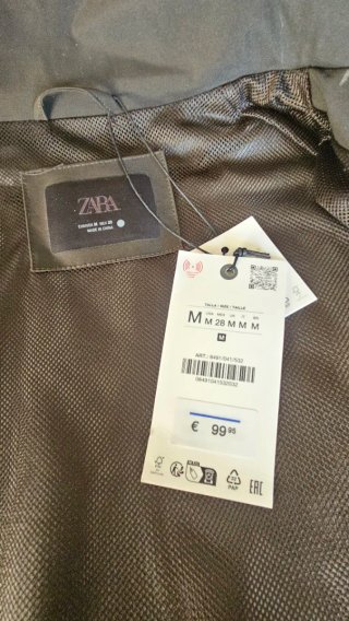 Trench Capa Zara Verde Oliva Talla Única