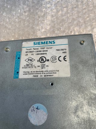 Siemens TP27 Panel 6AV3 627 1QK00 0AX0