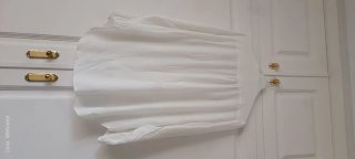 Blusa blanca manga larga XL Amitie