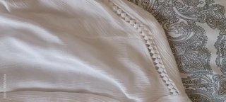 Blusa blanca manga larga XL Amitie