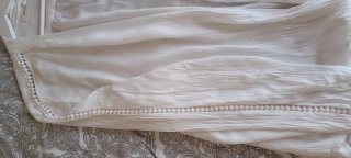 Blusa blanca manga larga XL Amitie