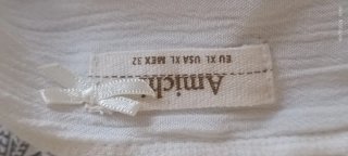 Blusa blanca manga larga XL Amitie