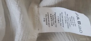 Blusa blanca manga larga XL Amitie