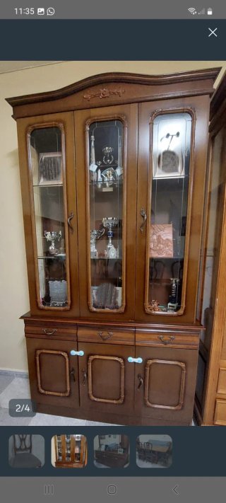 Salón completo madera y tapizado