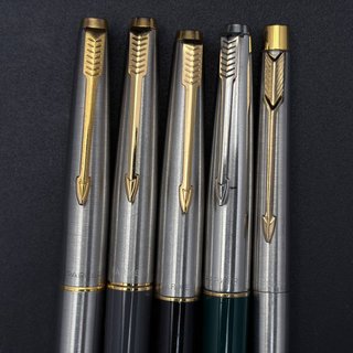 Lote 5 penne stilografiche Parker classiche