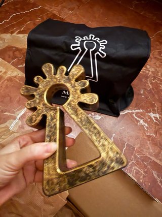 Figura Virgen del Pilar dorada Monge Joyeros