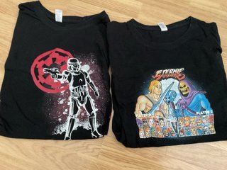 2 Camisetas Talla 3XL Star Wars y Masters