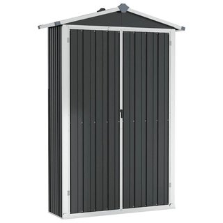 Capanno Porta Attrezzi da Giardino Antracite in Acciaio