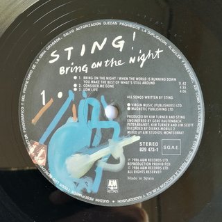 STING Bring On the Night