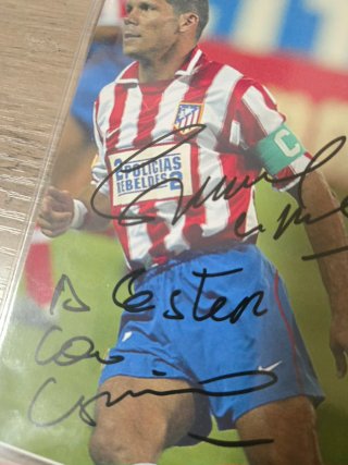 Autógrafo Original Diego Simeone Cholo