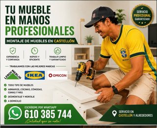 Montador de muebles, montaje de muebles