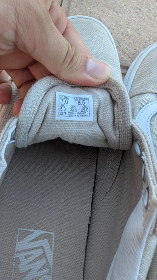 Vans Beige/Blanco Talla 39
