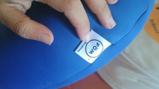 föm travel cuscino da viaggio blu, nuovo