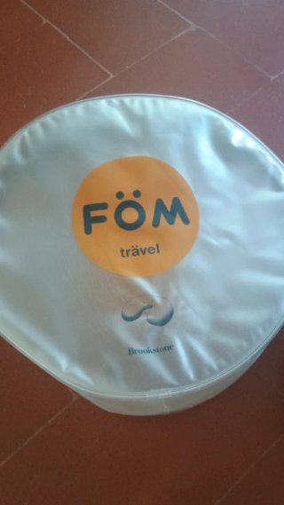 föm travel cuscino da viaggio blu, nuovo