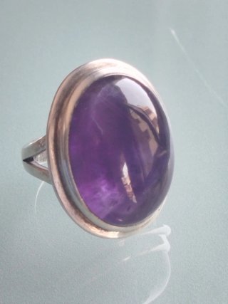 Anillo de Plata con Amatista