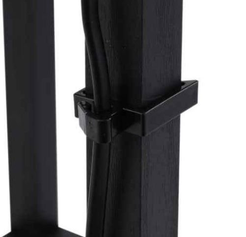 Lampada da terra in legno con 3 ripiani