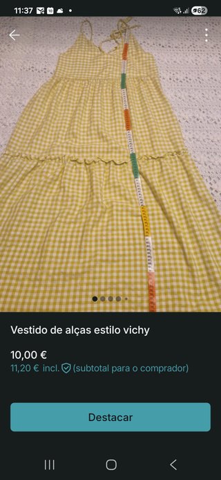 Vestido de verão Celina alças xadrez